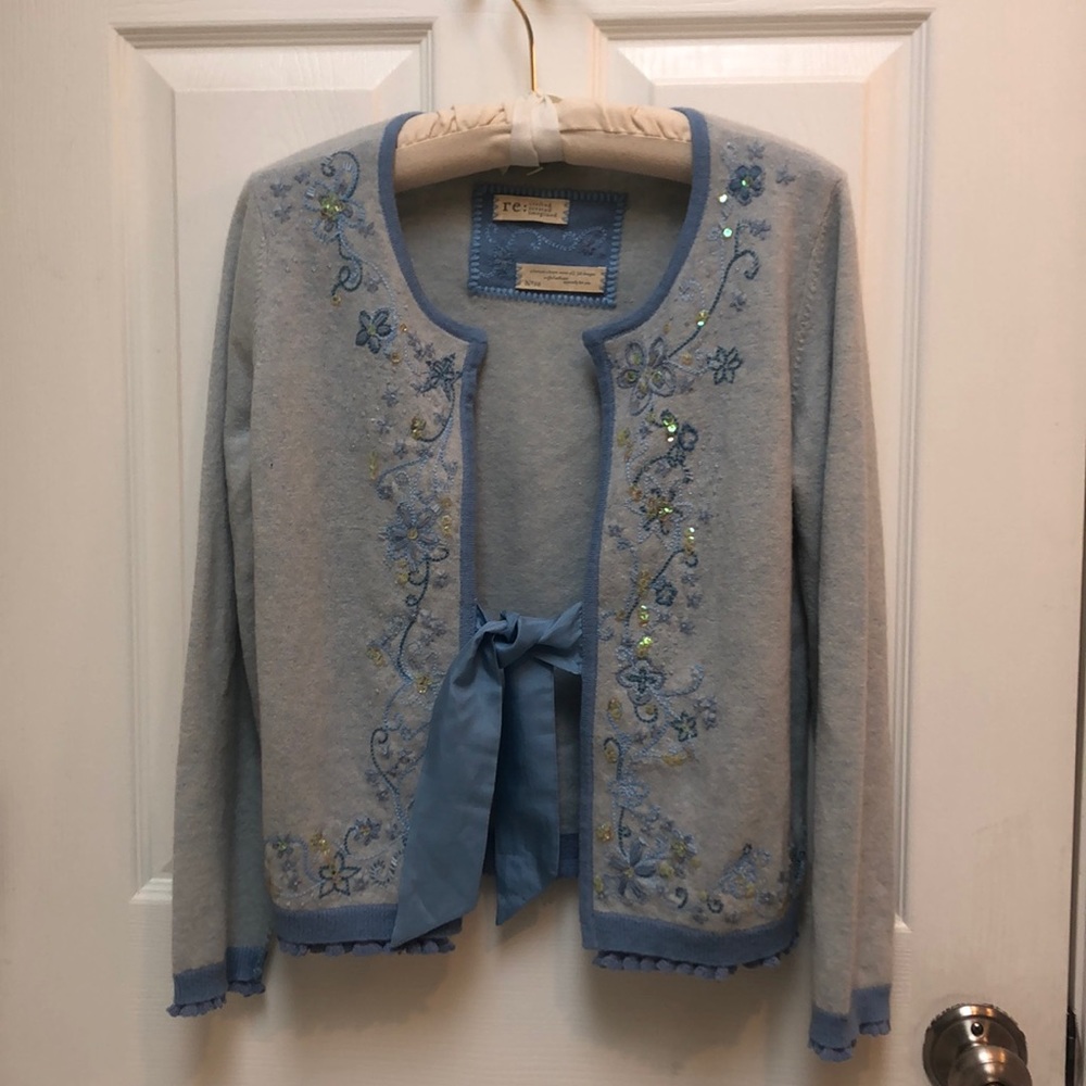 J Jill Limited edition wool blend and silk cardigan sweater. Winter. Holiday.